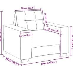 vidaXL Fauteuil 100x78x80 cm fluweel zwart