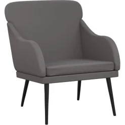 vidaXL Fauteuil 63x76x80 cm kunstleer grijs