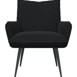 vidaXL Fauteuil Zwart fluweel
