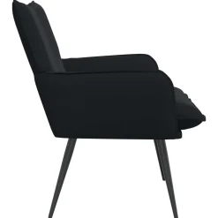vidaXL Fauteuil Zwart fluweel