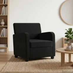 vidaXL Fauteuil Zwart fluweel