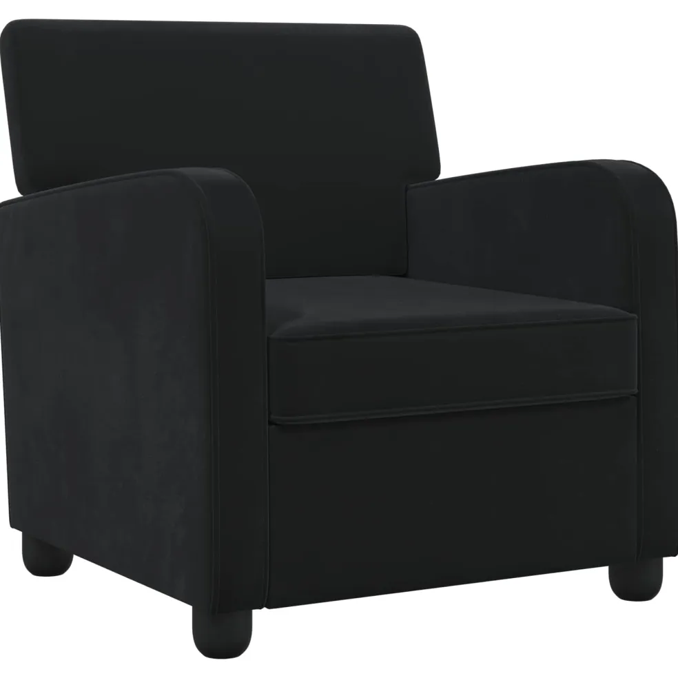 vidaXL Fauteuil Zwart fluweel