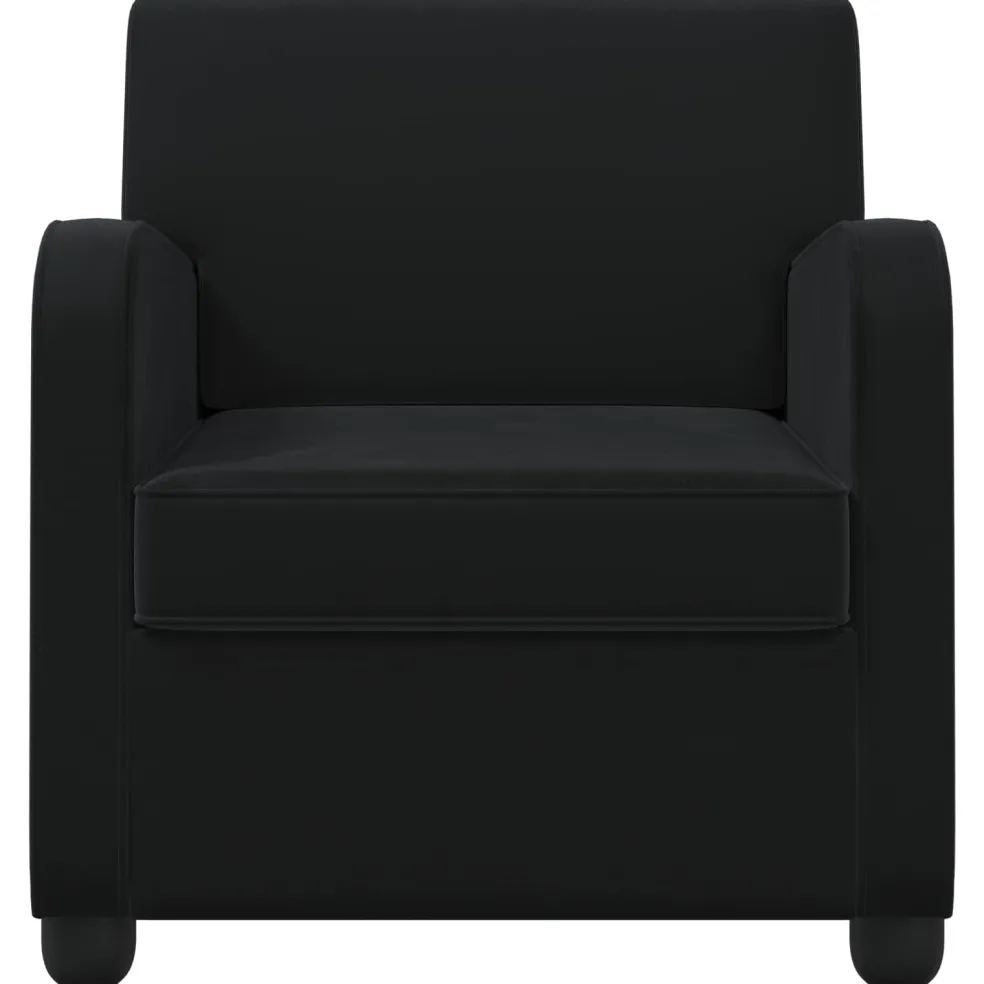 vidaXL Fauteuil Zwart fluweel