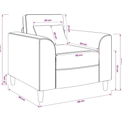 vidaXL Fauteuil Zwart Kunstleer