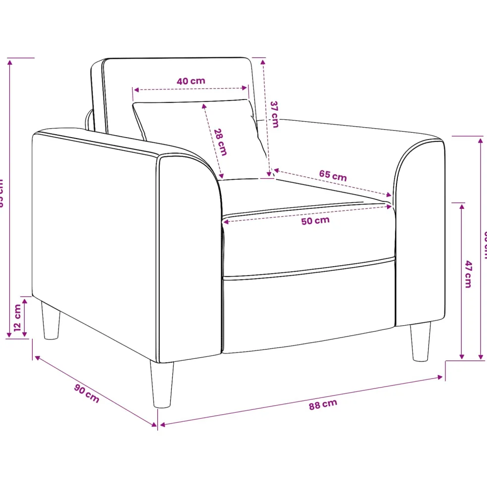 vidaXL Fauteuil Zwart Kunstleer