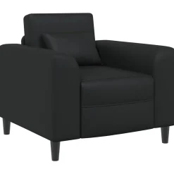 vidaXL Fauteuil Zwart Kunstleer