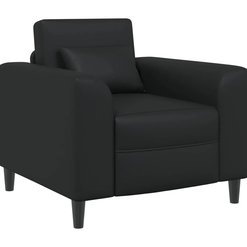 vidaXL Fauteuil Zwart Kunstleer