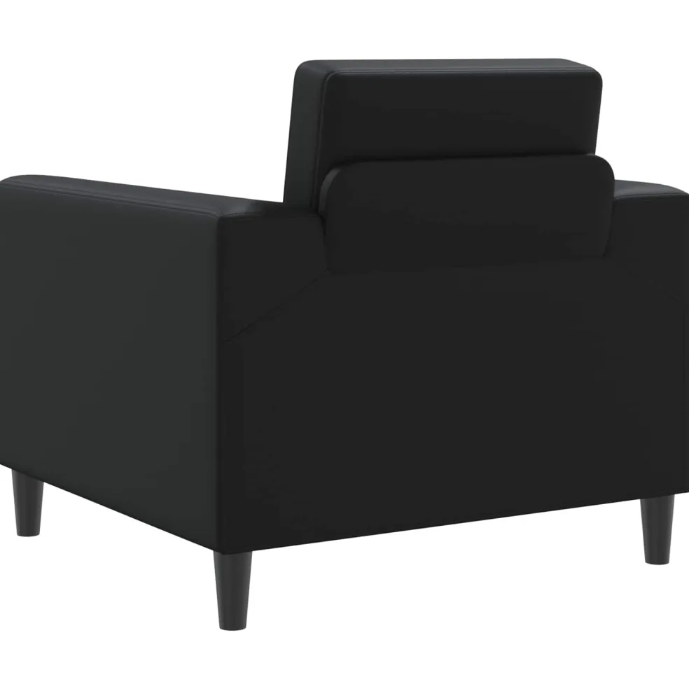 vidaXL Fauteuil Zwart Kunstleer