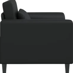 vidaXL Fauteuil Zwart Kunstleer