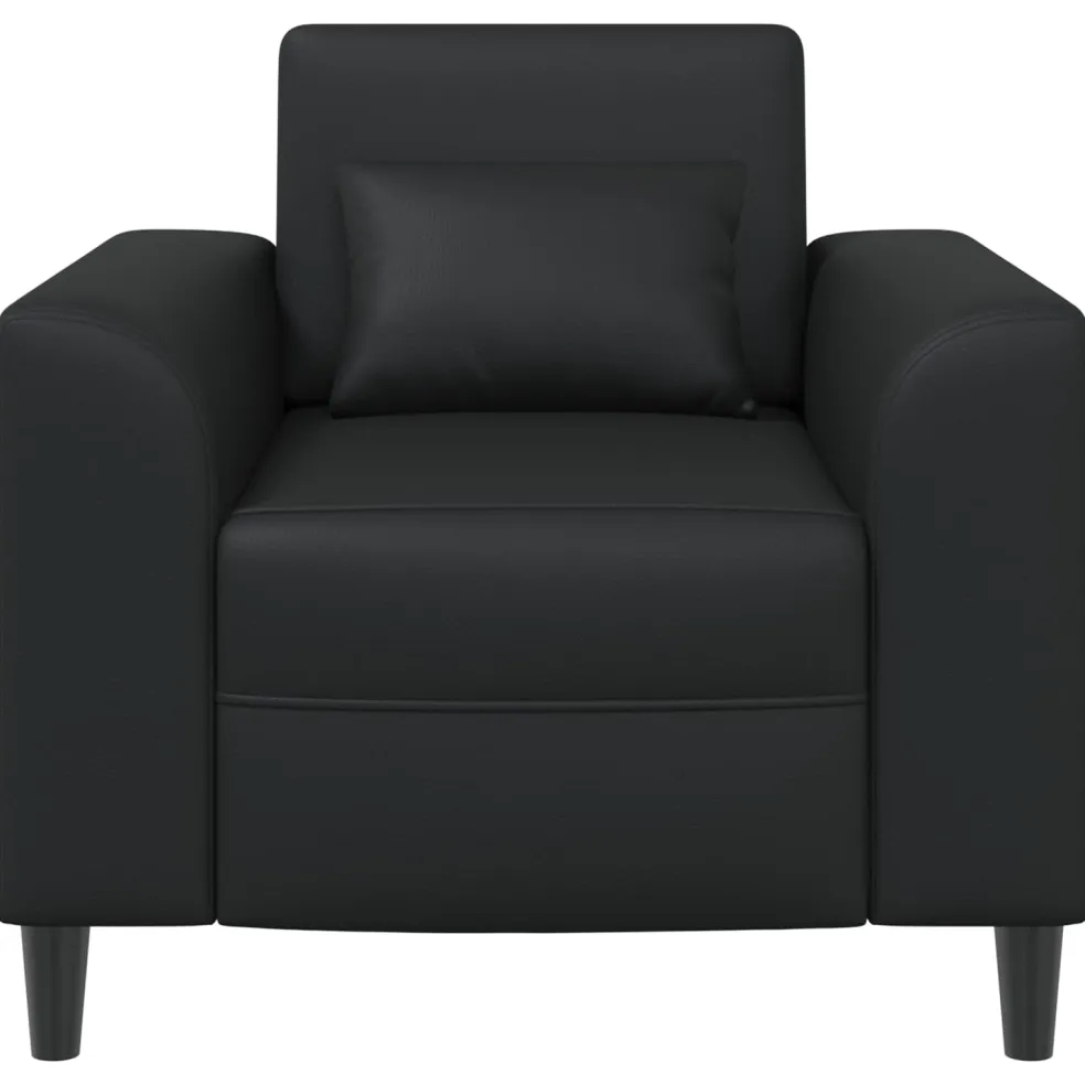 vidaXL Fauteuil Zwart Kunstleer