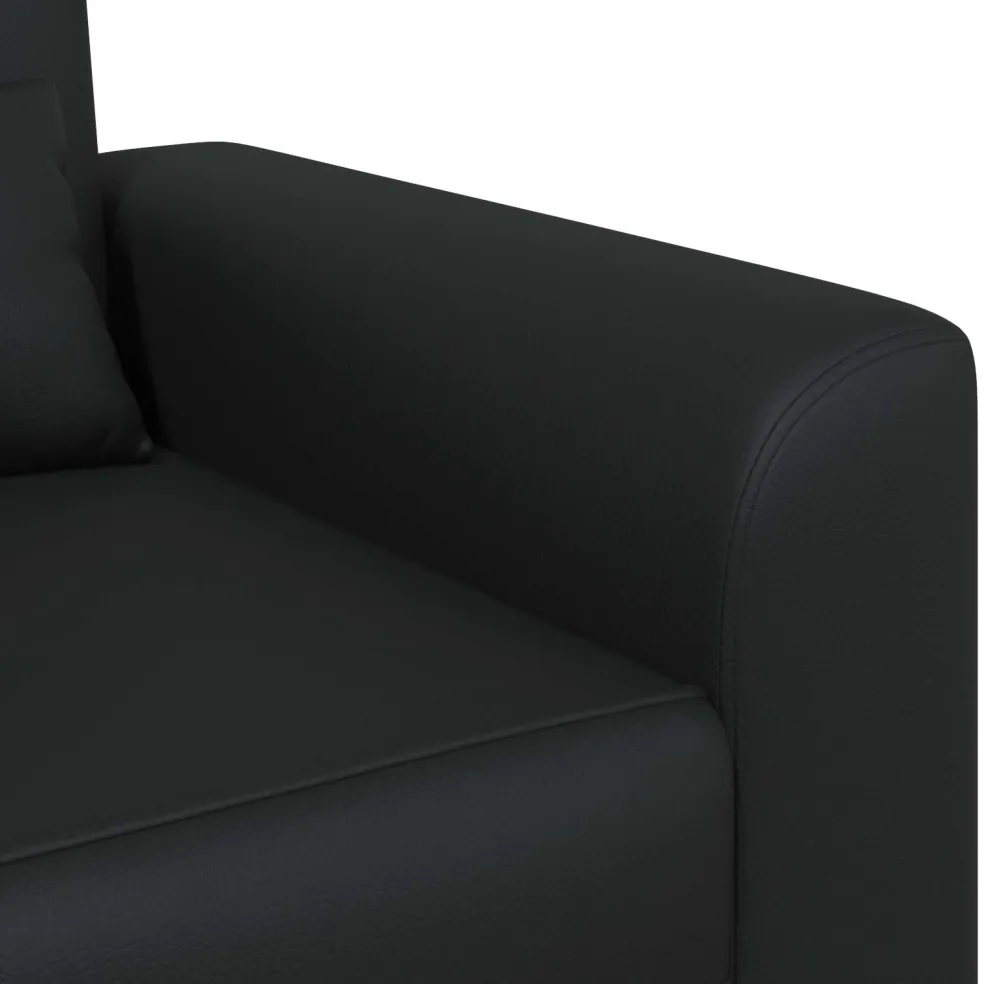 vidaXL Fauteuil Zwart Kunstleer