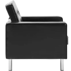 vidaXL Fauteuil zwart 75x70x75 cm kunstleer