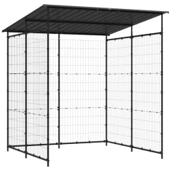 vidaXL Fietsenstalling 190x190x222 cm staal zwart