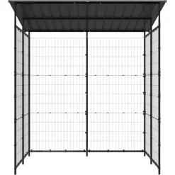 vidaXL Fietsenstalling 190x190x222 cm staal zwart