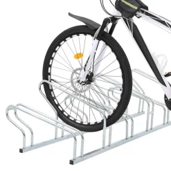 vidaXL Fietsenstandaard voor 6 fietsen vrijstaand gegalvaniseerd staal