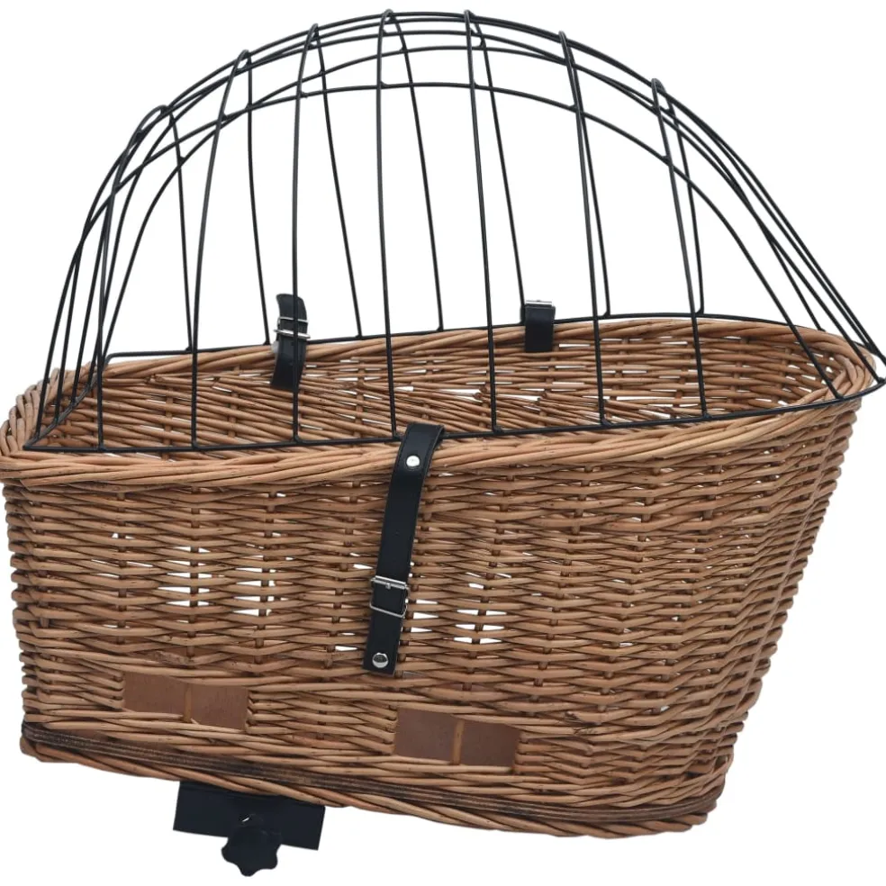 vidaXL Fietsmand voor bagagedrager 55x31x36 cm natuurlijk wilgen