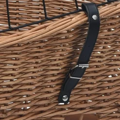 vidaXL Fietsmand voor bagagedrager 55x31x36 cm natuurlijk wilgen