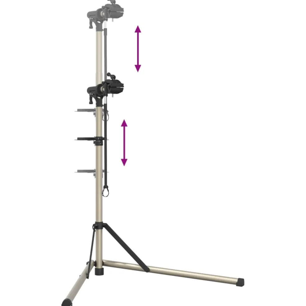 vidaXL Fietsreparatiestandaard inklapbaar 102-160 cm aluminium
