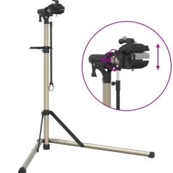 vidaXL Fietsreparatiestandaard inklapbaar 102-160 cm aluminium