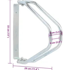 vidaXL Fietsstandaard 2 st wandmontage gegalvaniseerd staal