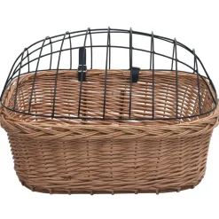 vidaXL Fietsstuurmand met deksel 50x45x35 cm natuurlijk wilgen