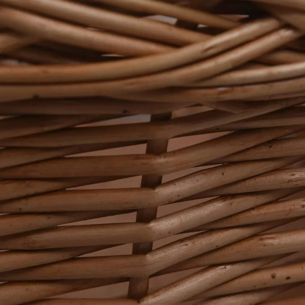vidaXL Fietsstuurmand met deksel 50x45x35 cm natuurlijk wilgen