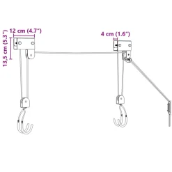 vidaXL Fietstakel met plafondbevestiging 57 kg