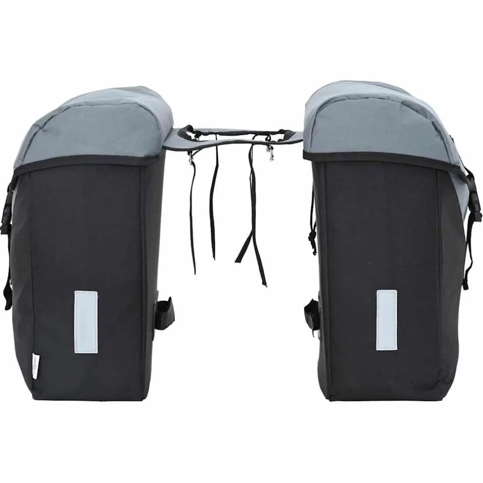 vidaXL Fietstas Grijs en zwart 31,5 x 15,5 x 40 cm Polyester