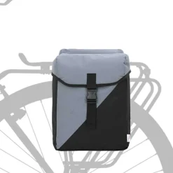 vidaXL Fietstas Grijs en zwart 31,5 x 15,5 x 40 cm Polyester