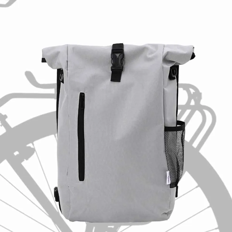 vidaXL Fietstas Grijs 31 x 13 x 58 cm Polyester