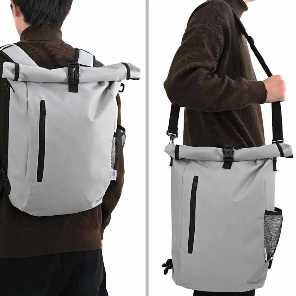 vidaXL Fietstas Grijs 31 x 13 x 58 cm Polyester