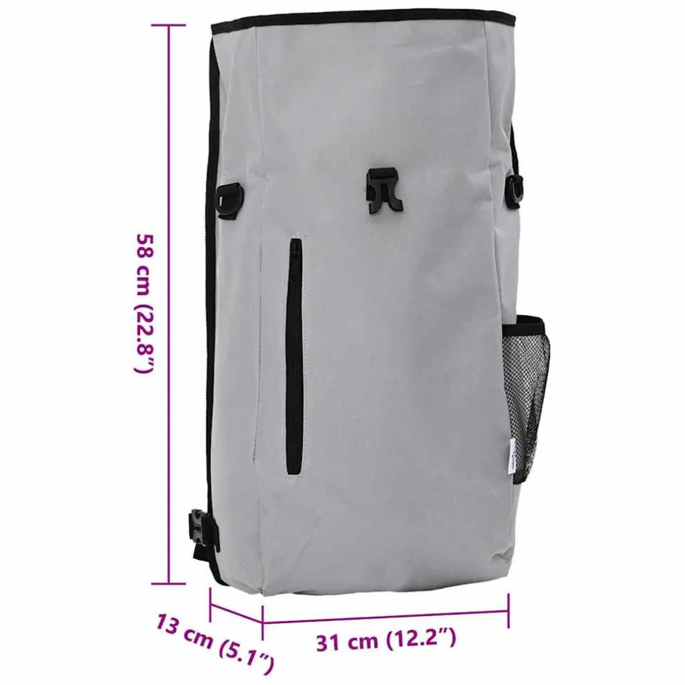 vidaXL Fietstas Grijs 31 x 13 x 58 cm Polyester