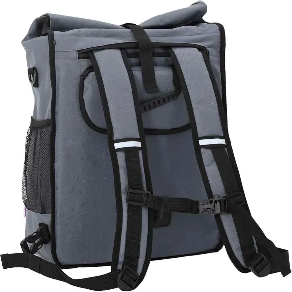 vidaXL Fietstas Grijs 33 x 16 x 60 cm Polyester
