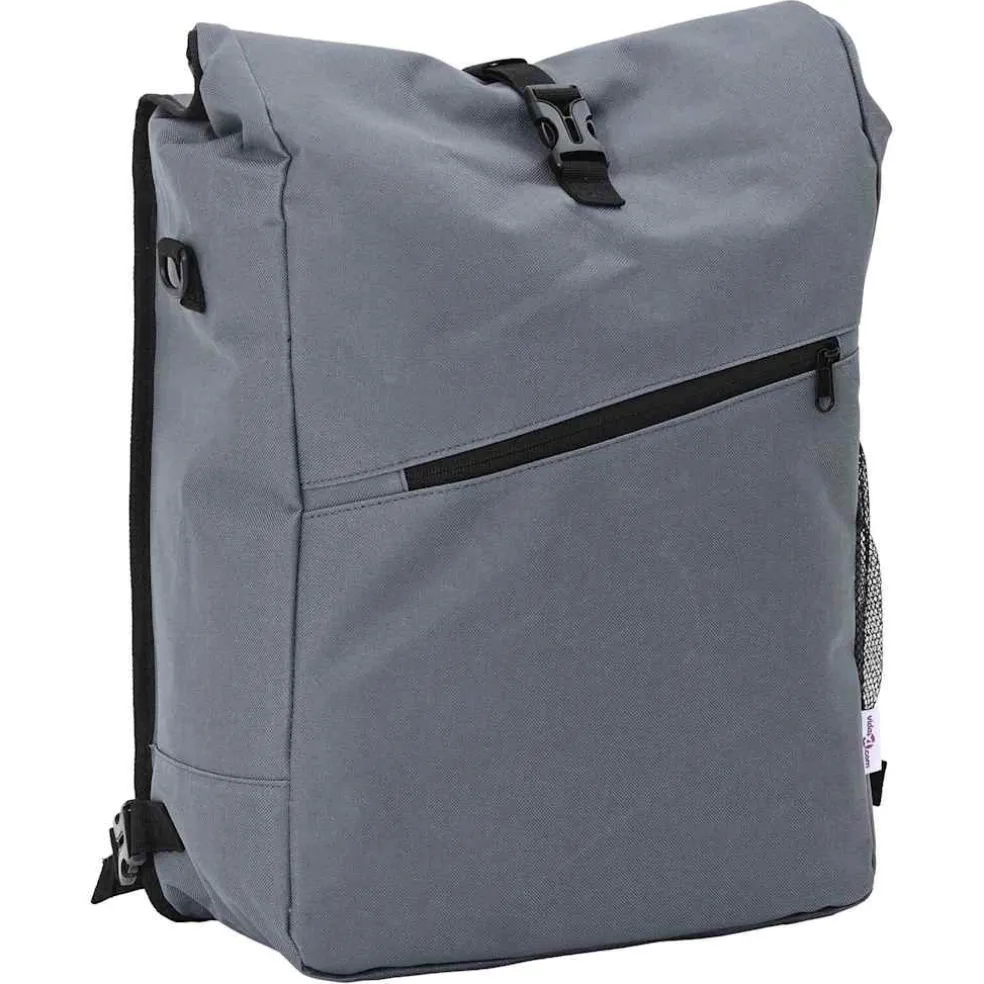 vidaXL Fietstas Grijs 33 x 16 x 60 cm Polyester