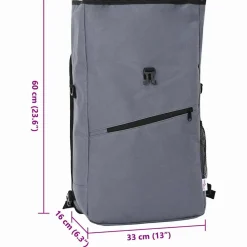 vidaXL Fietstas Grijs 33 x 16 x 60 cm Polyester
