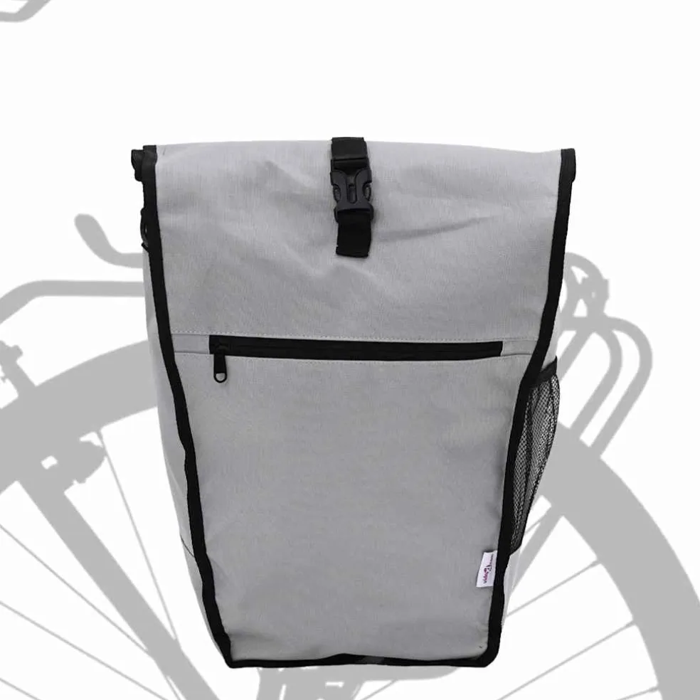 vidaXL Fietstas Grijs 34 x 16 x 59 cm Polyester