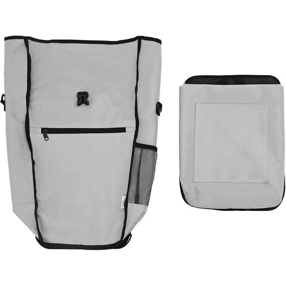 vidaXL Fietstas Grijs 34 x 16 x 59 cm Polyester