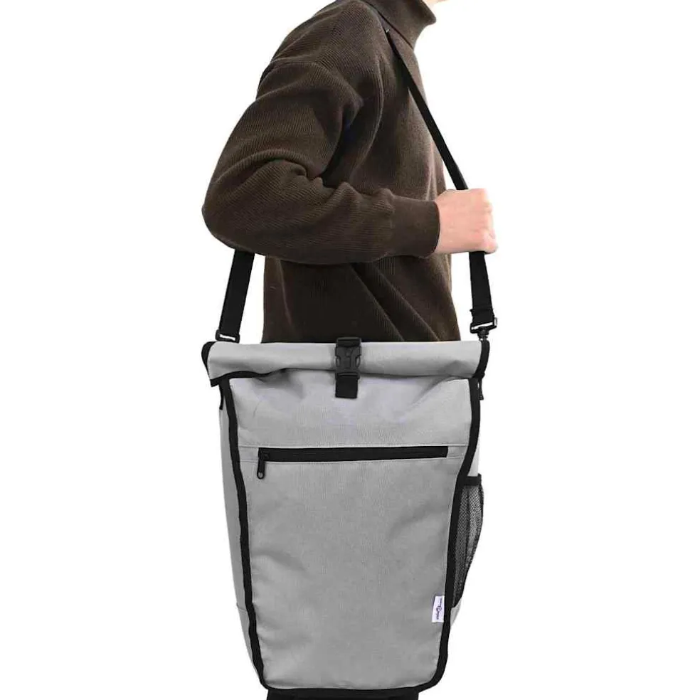 vidaXL Fietstas Grijs 34 x 16 x 59 cm Polyester