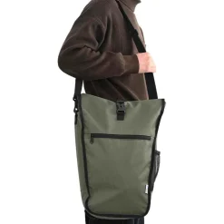 vidaXL Fietstas Olijfgroen 34 x 16 x 59 cm Polyester