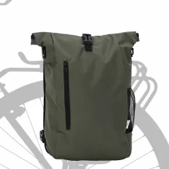 vidaXL Fietstas Olijfgroen 31 x 13 x 58 cm Polyester