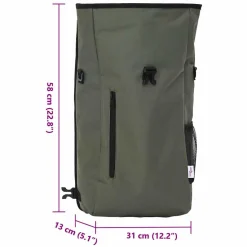 vidaXL Fietstas Olijfgroen 31 x 13 x 58 cm Polyester