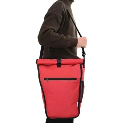 vidaXL Fietstas Rood 34 x 16 x 59 cm Polyester