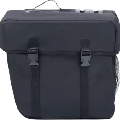 vidaXL Fietstas voor bagagedrager dubbel waterdicht 35 L zwart
