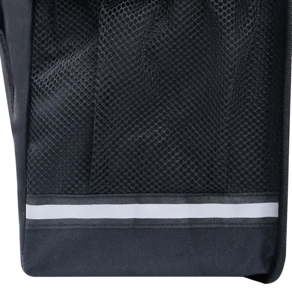 vidaXL Fietstas voor bagagedrager dubbel waterdicht 35 L zwart