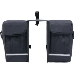 vidaXL Fietstas voor bagagedrager dubbel waterdicht 35 L zwart