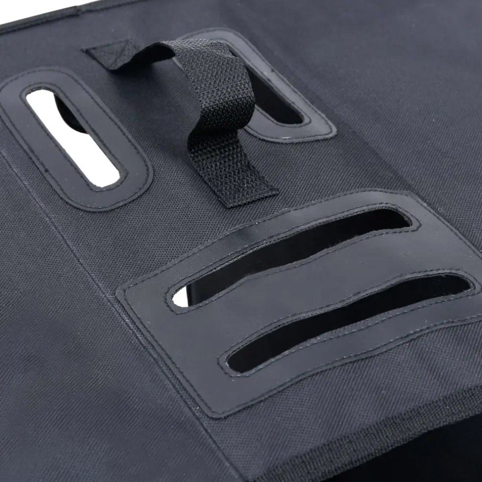 vidaXL Fietstas voor bagagedrager dubbel waterdicht 35 L zwart