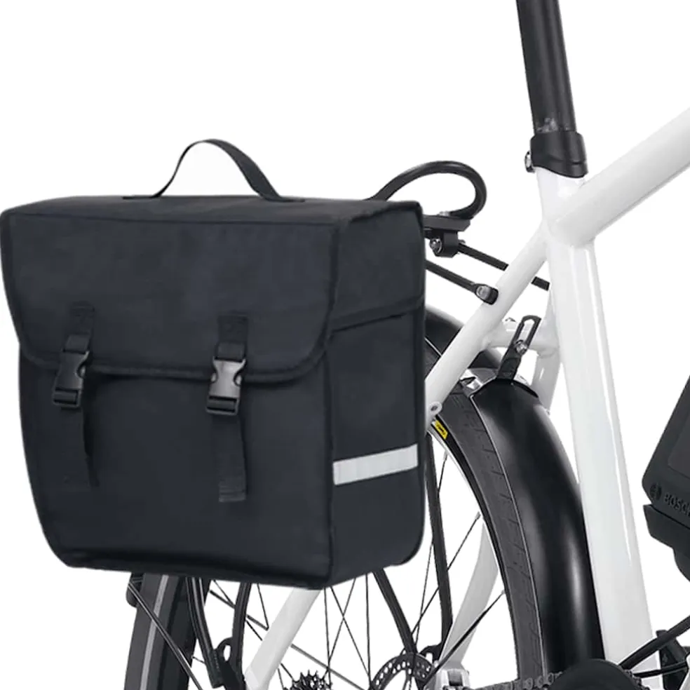vidaXL Fietstas voor bagagedrager enkel waterdicht 21 L zwart