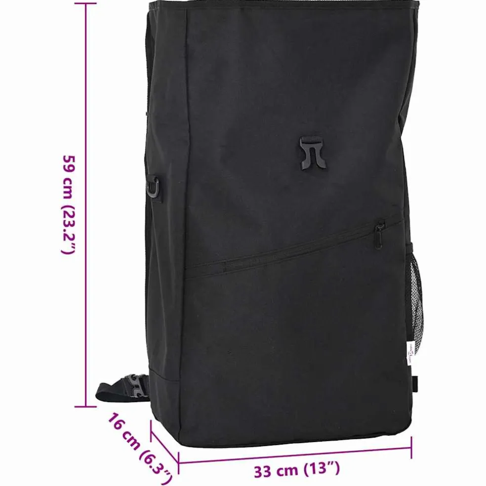 vidaXL Fietstas Zwart 33 x 16 x 60 cm Polyester