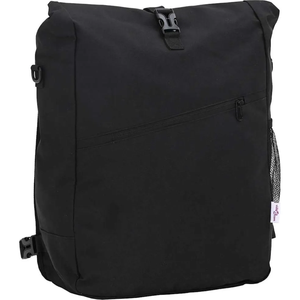 vidaXL Fietstas Zwart 33 x 16 x 60 cm Polyester