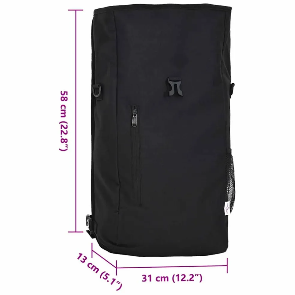 vidaXL Fietstas Zwart 31 x 13 x 58 cm Polyester